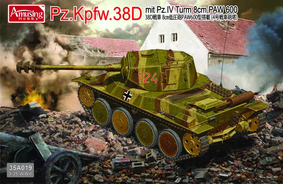 Amusing Hobby 35A019 1/35 Panzerkampfwagen 38D German Tank Model Kit