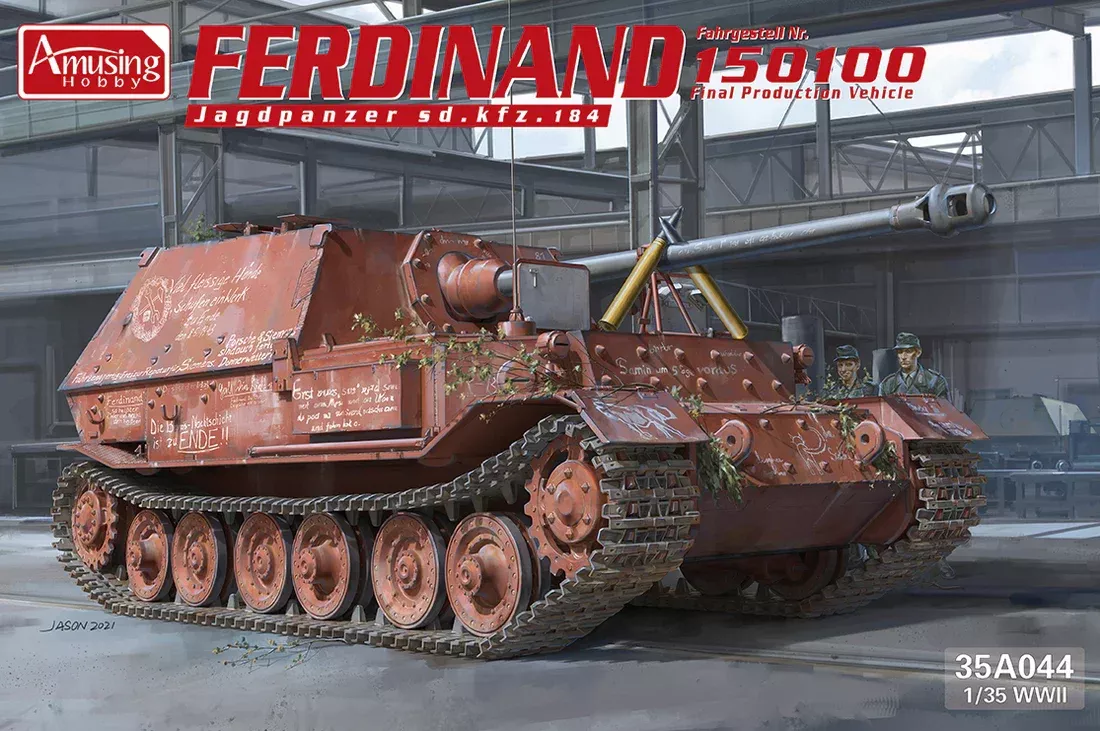 Amusing Hobby 35A044 1/35 Jagdpanzer Sd.Kfz Ferdinand #150100 Tank Destroyer Model Kit