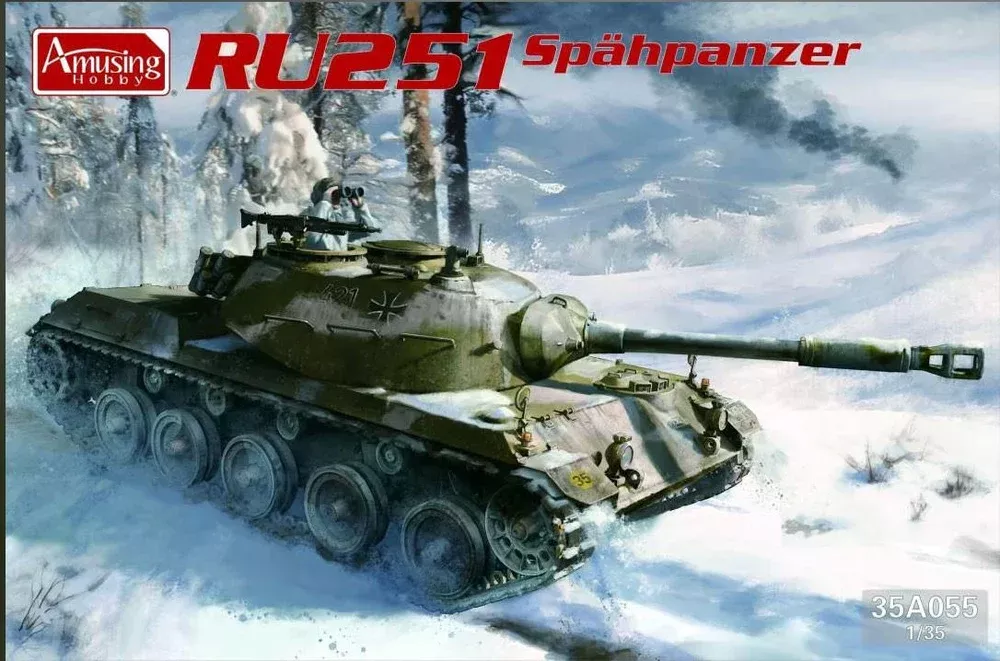 Amusing Hobby 35A055 1/35 Spahpanzer Ru 251 Armored Reconnaissance Vehicle Model Kit