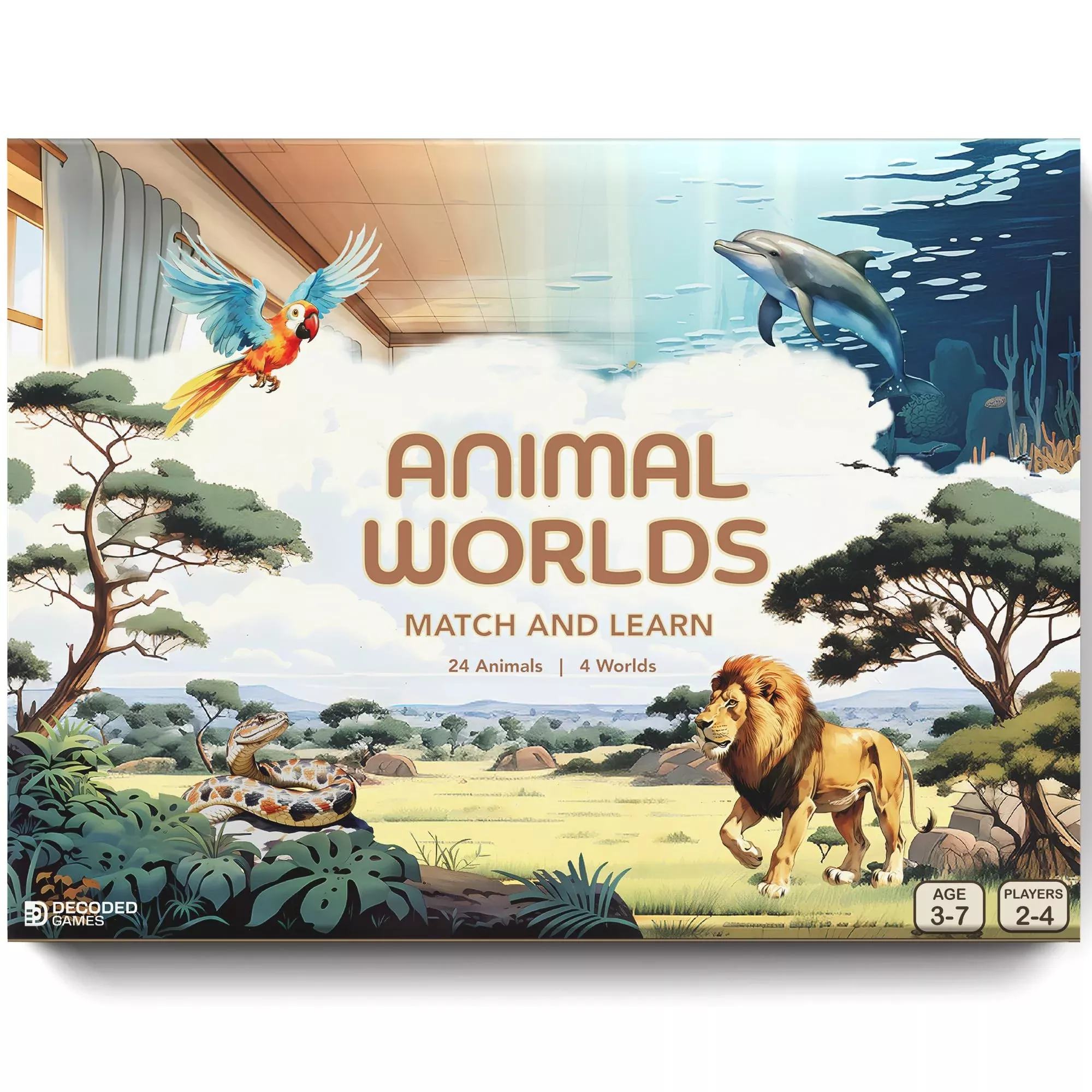 Animal Worlds - The Matching Game For Toddlers Ages 3-5 - Memory Game