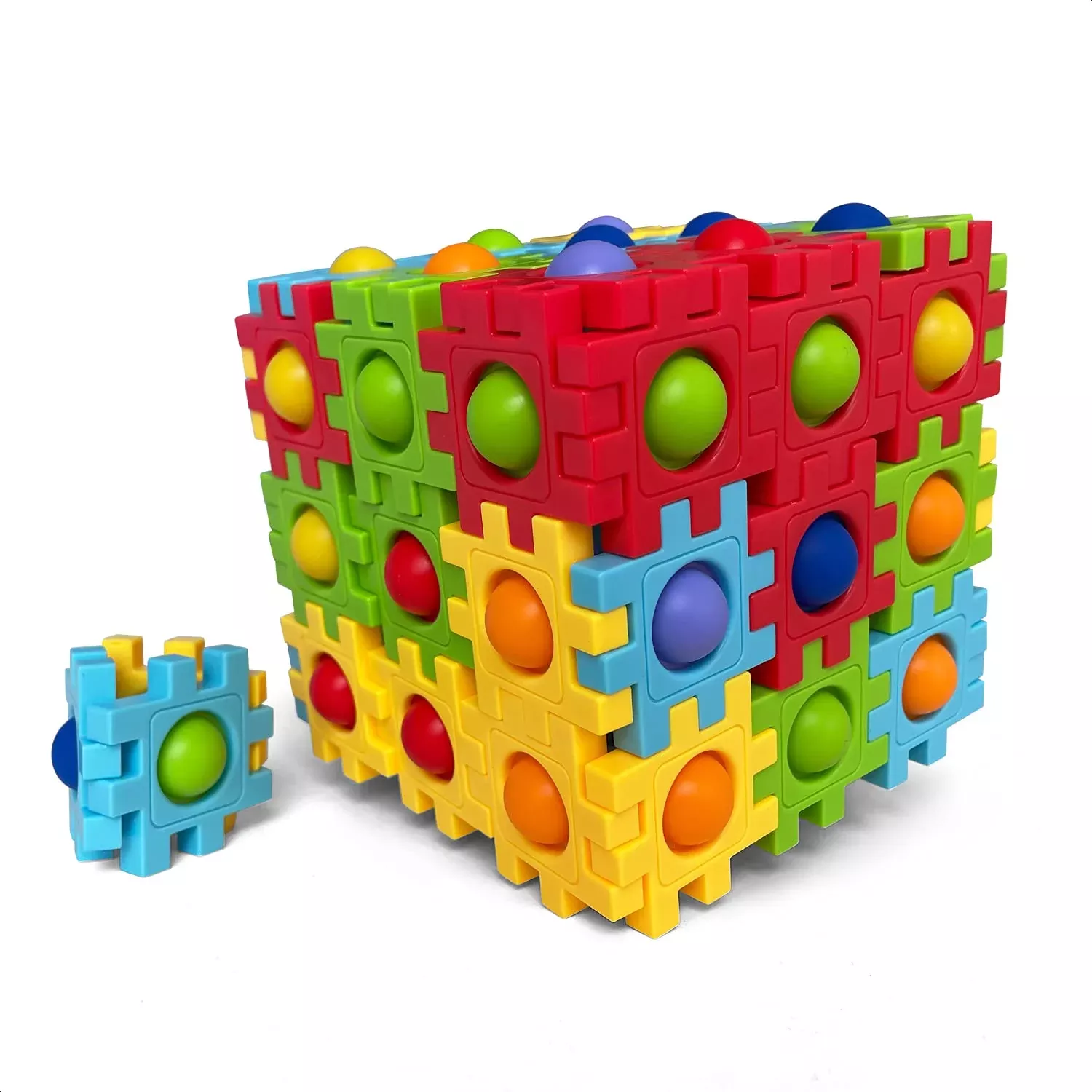 Anlabay Fidget Toy Set - 48 Pcs Bubble Building Blocks - 1.