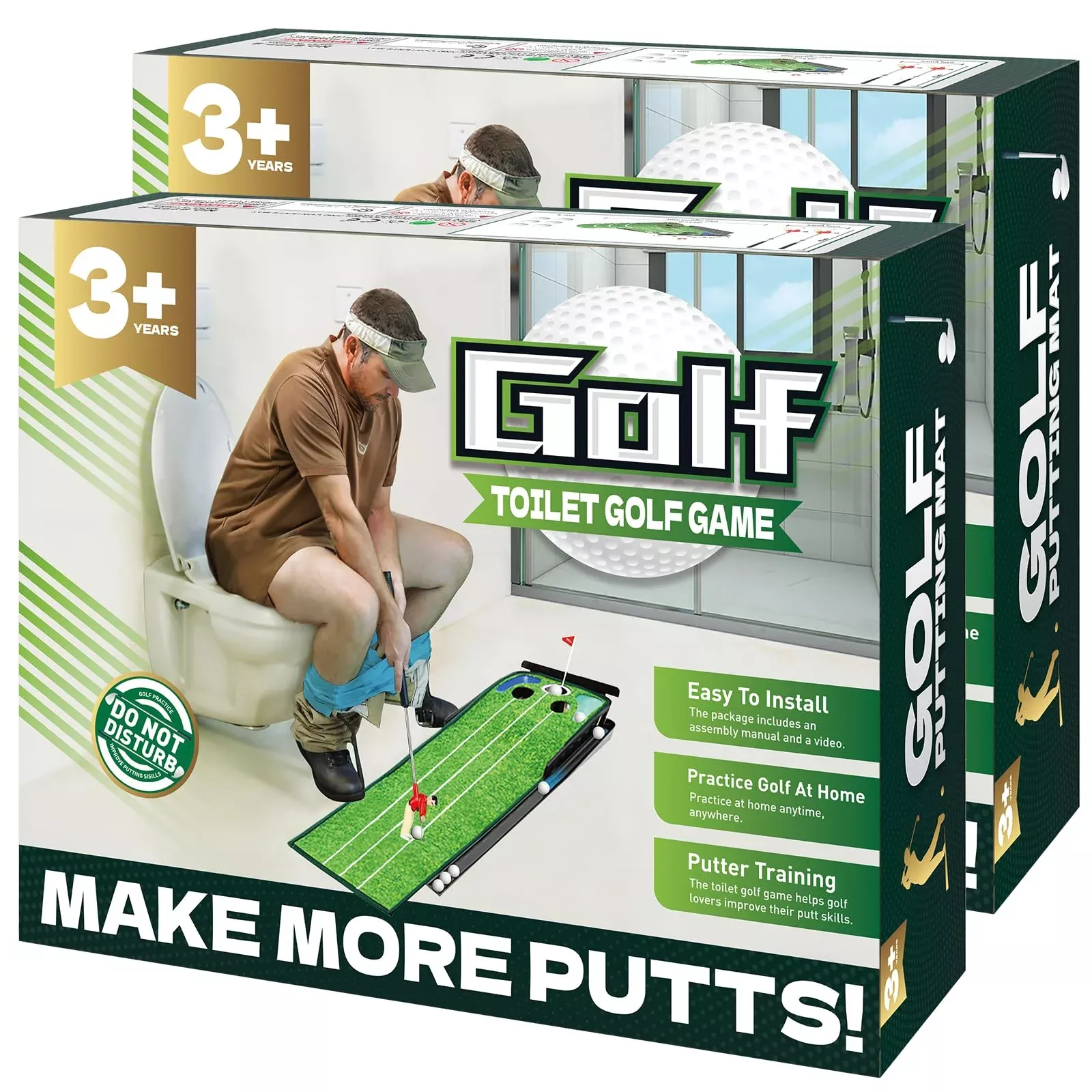 Anyflee Prank Gift Box for Toilet Golf Game Set - 11.25" x