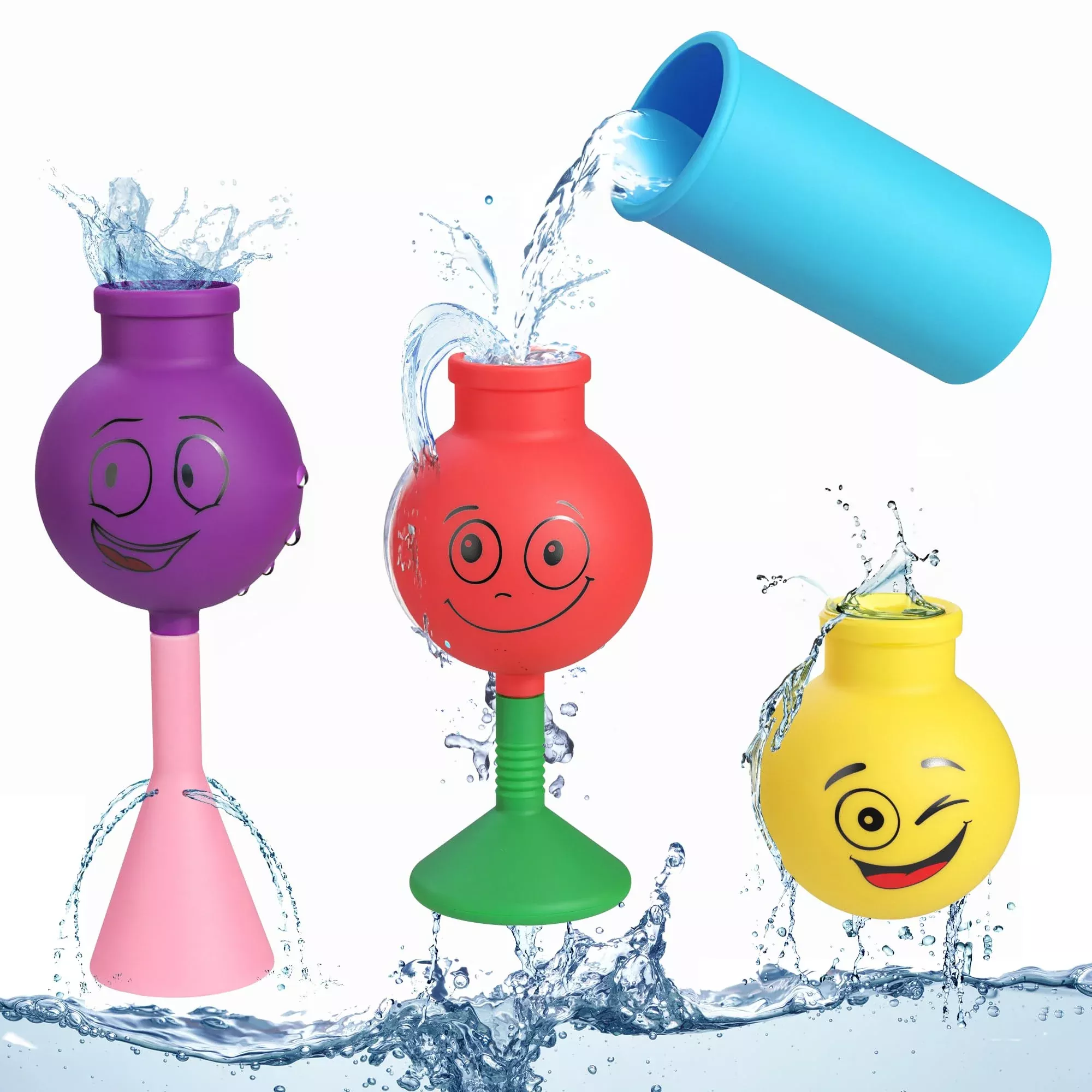 Aquatod Bath Toy Toddlers 2-4 - Silicone Wall Suction Bath Toy: Three