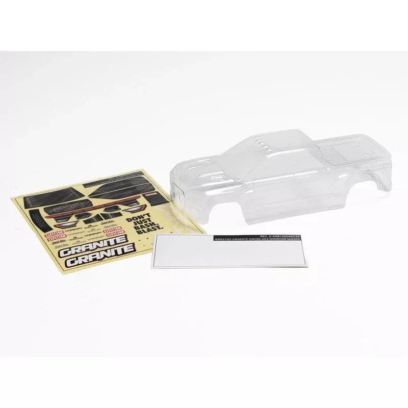 ARRMA ARA412004 Clear Granite Grom Body
