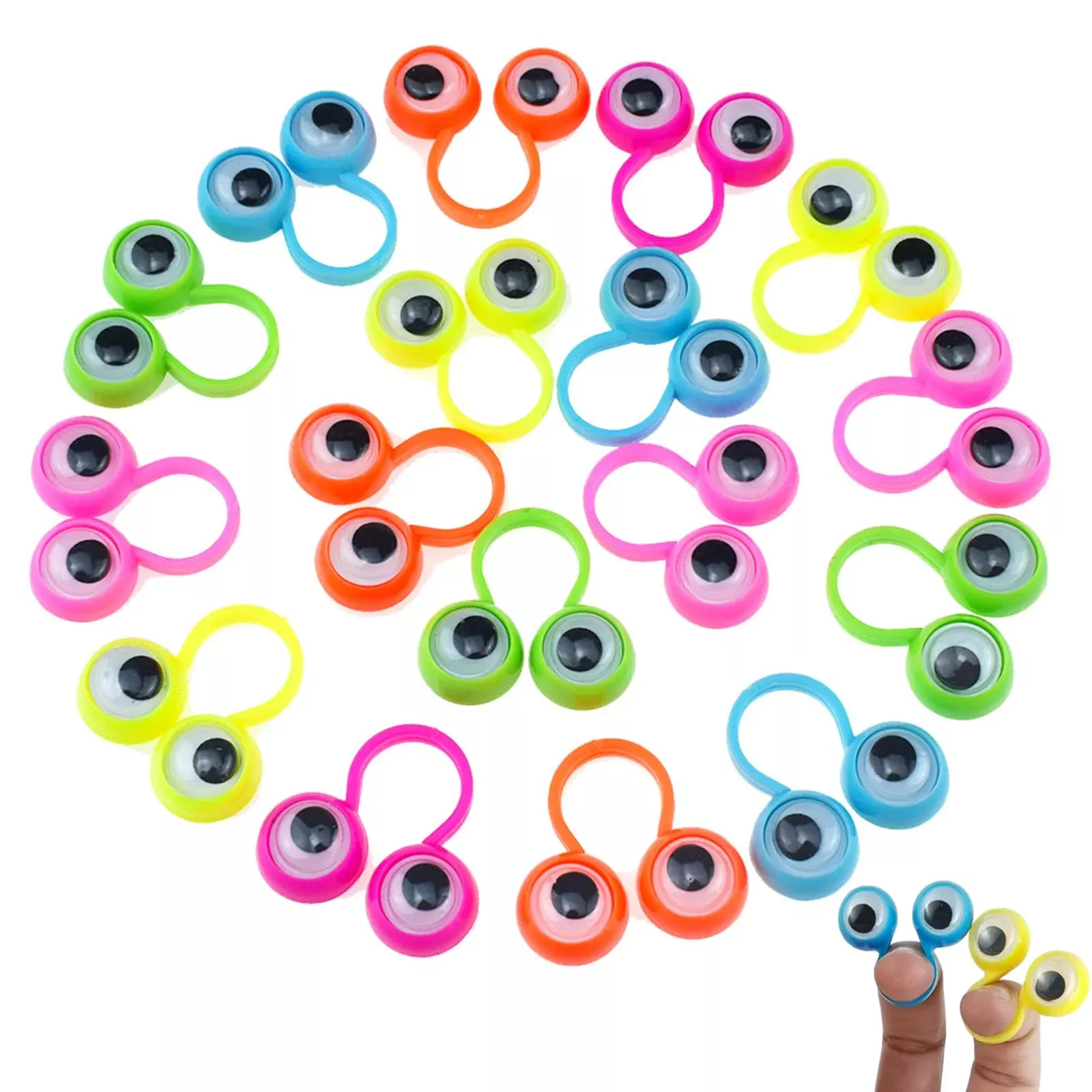 Aruytps Eye Finger Puppets 100PCS Plastic 1.18x1.