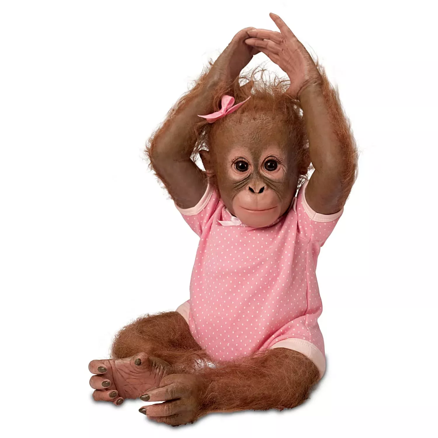 The Ashton-Drake Galleries Annabelle's Hugs Monkey Doll 22" Pink