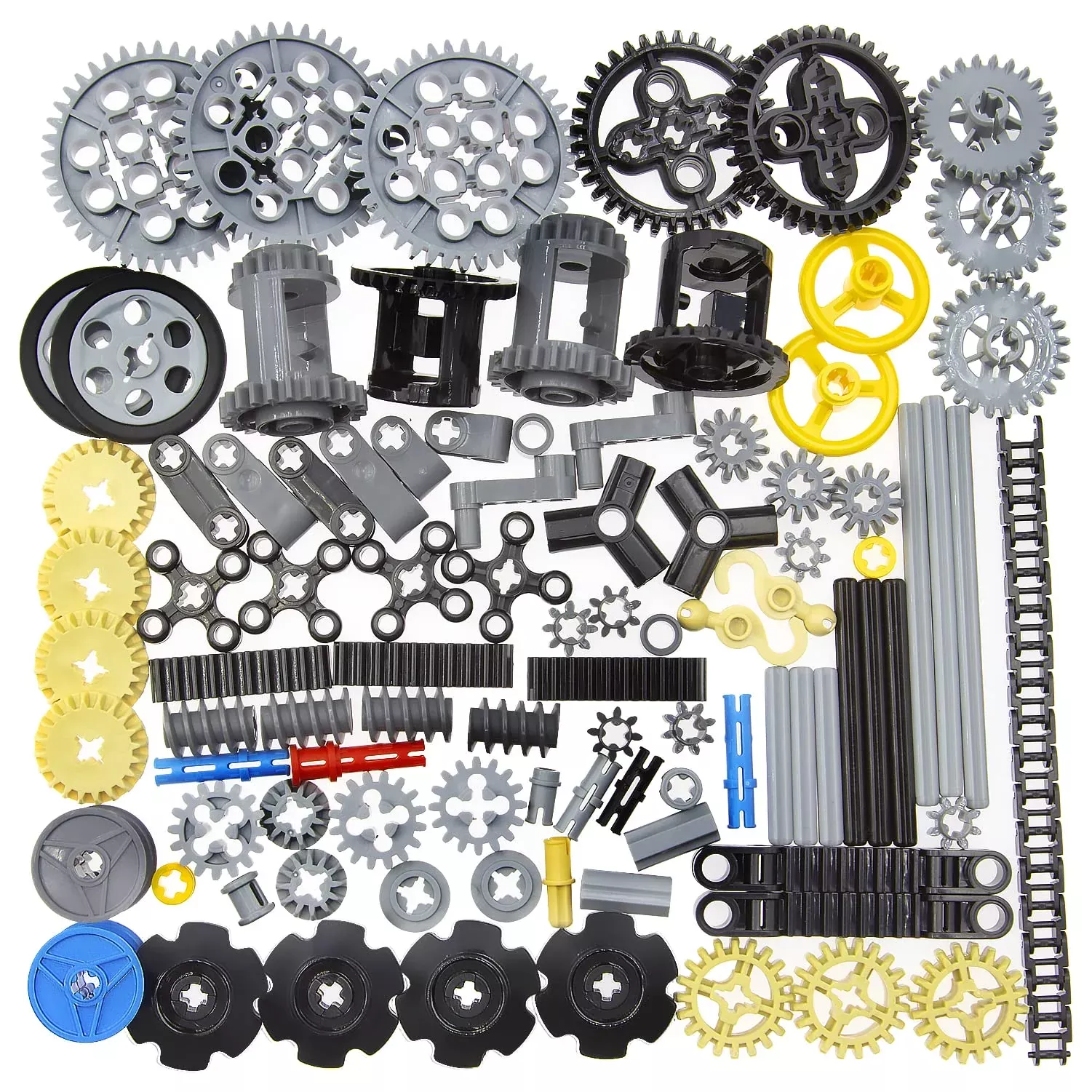 ASTEM 100+PCS Technic Gears & Axles Set - Medium Plastic, Random Color