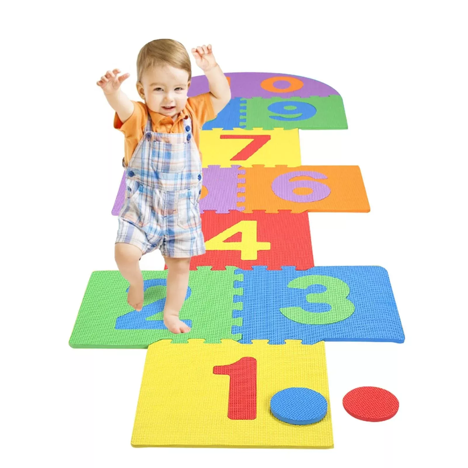 Atarvana Hopscotch Play Mat, 7x2 Ft, Multicolor, EVA