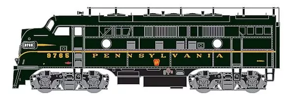 Athearn Genesis G22535 HO Scale EMD FP7 PRR Single Stripe 9765 - DC (NOS)