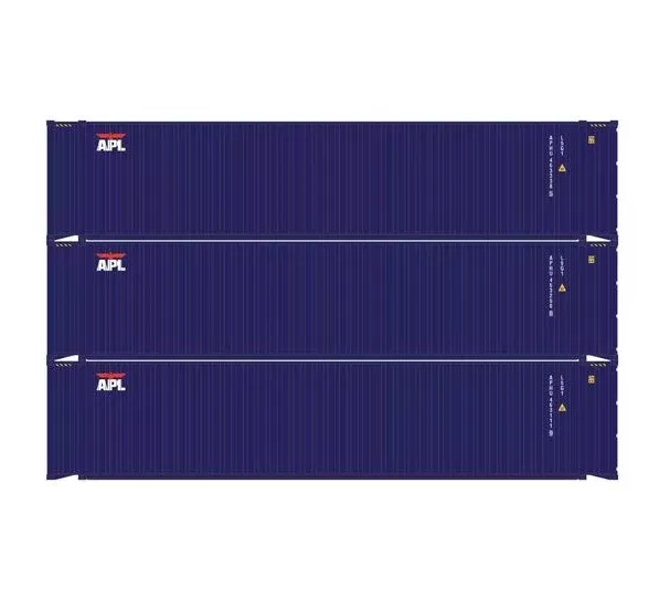 Athearn RTR 1830 HO Scale 45' Container APL APHU 3-Pack