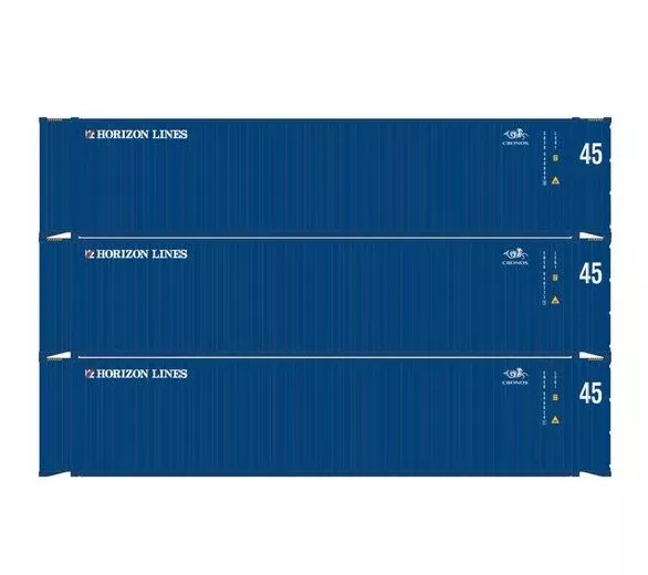 Athearn RTR 1832 HO Scale 45' Container Horizon Lines / Cronos CRSU 3-Pack