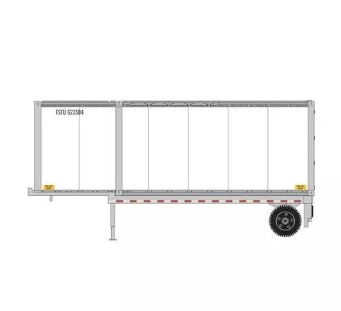 Athearn RTR 1839 HO Scale 28' Container and Chassis Fastrac Intermodal #2