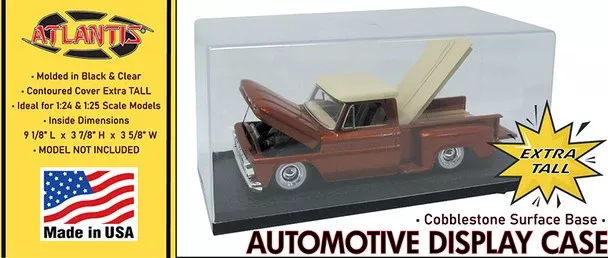 Atlantis Models 1014 Auto Display Case Cobblestone Base for 1/25 Vehicles