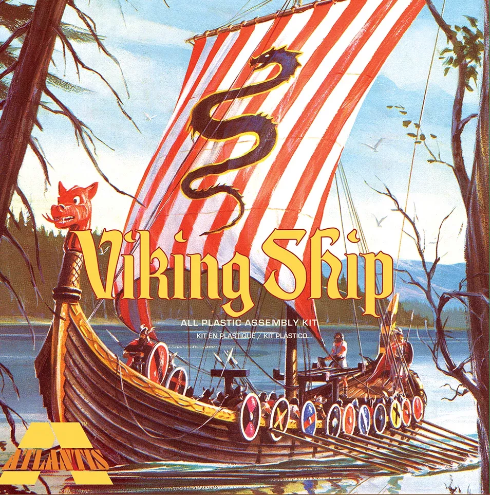 Atlantis Models 6002 1/64 Viking Ship with Oarsmen & Crew Model Kit