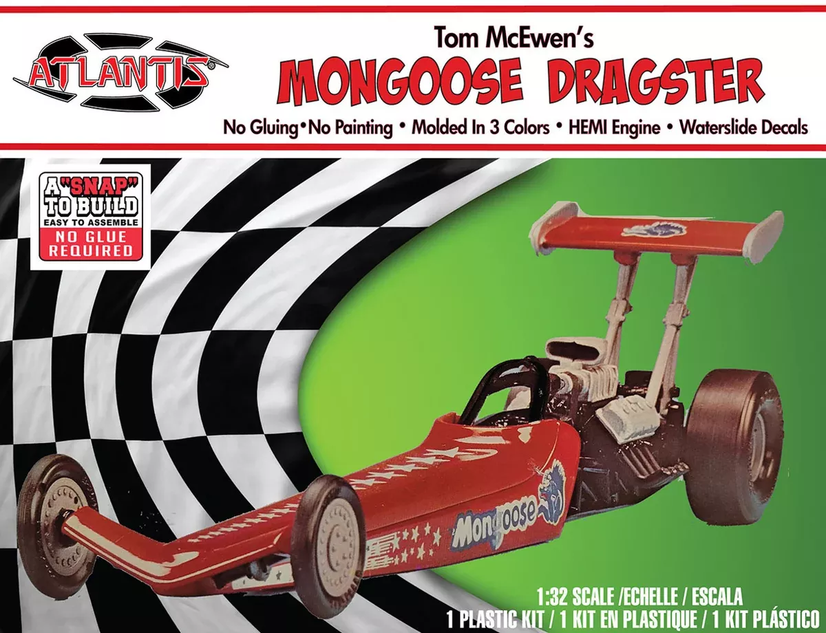 Atlantis Models H1120 1/32 Mongoose Dragster Snap Model Car Kit