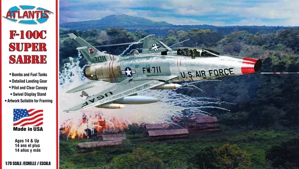 Atlantis Models H236 1/70 F-100C Super Sabre Model Aircraft Kit