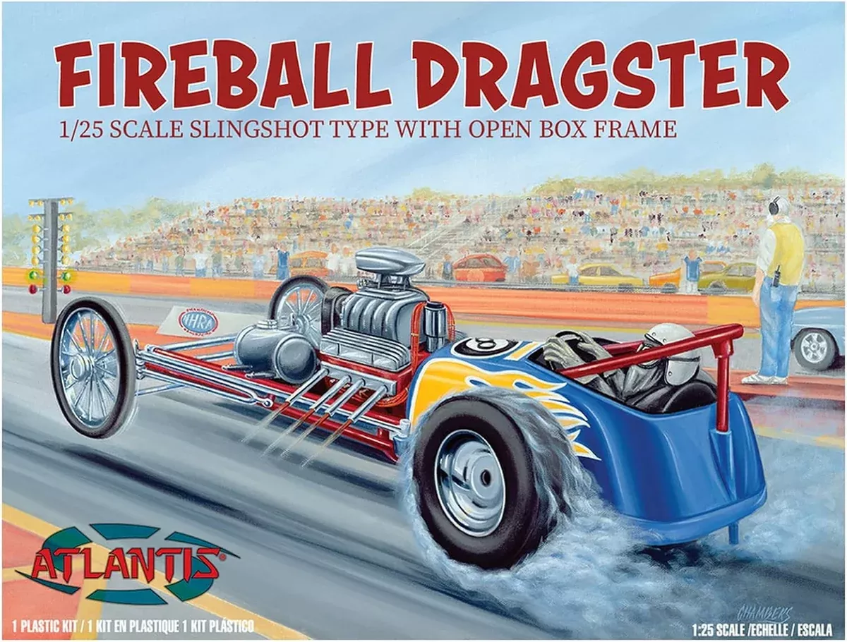Atlantis Models M6710 1/25 Fireball Slingshot Dragster Model Car Kit