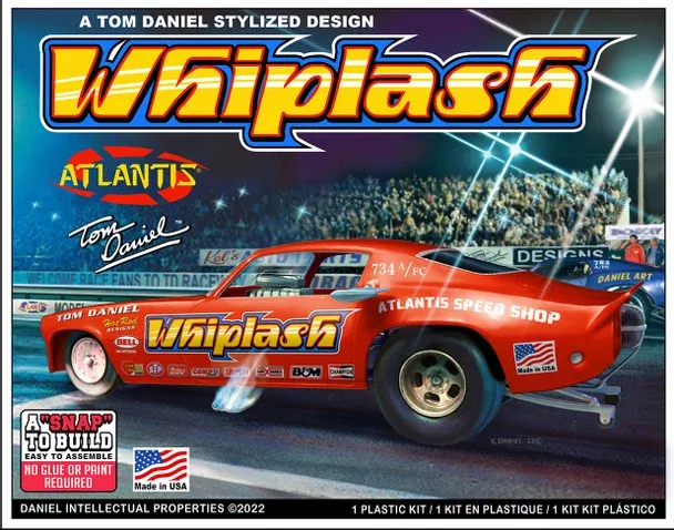 Atlantis Models M8276 1/32 Tom Daniel Whiplash Camaro Funny Car Snap Model Kit