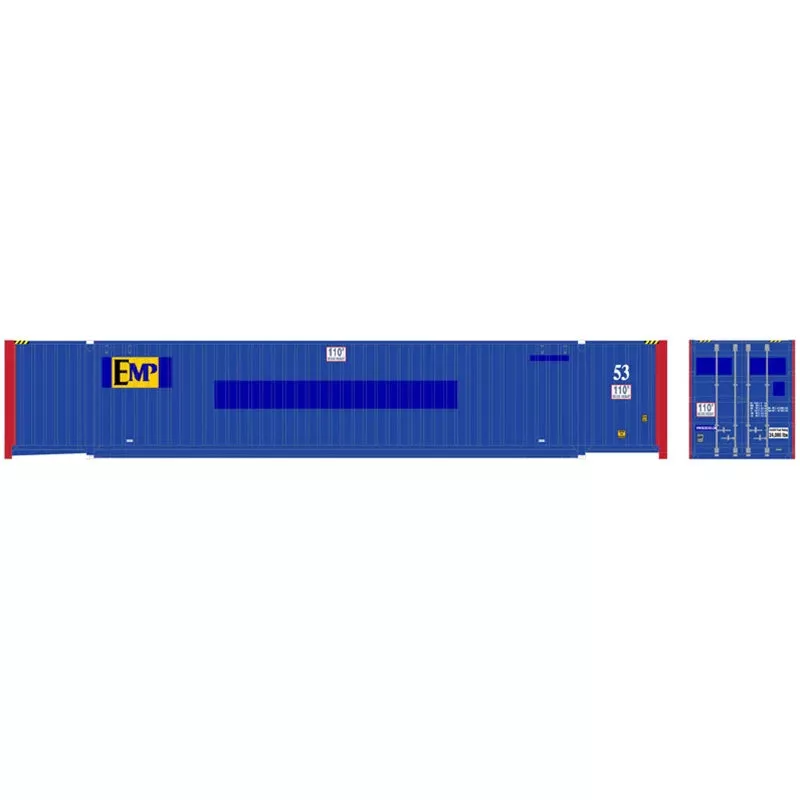 Atlas 20006666 HO Scale Jindo 53' Container EMP ex-Pacer Set 2 (3 Pack)
