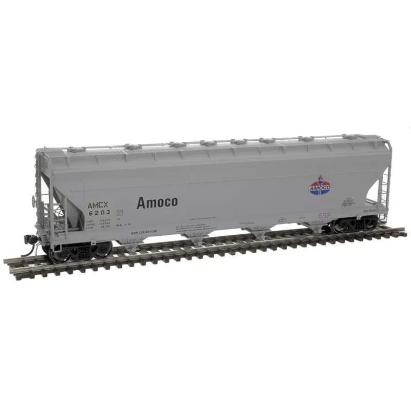 Atlas 20006904 HO Scale 5250 Covered Hopper Amoco AMCX 6228
