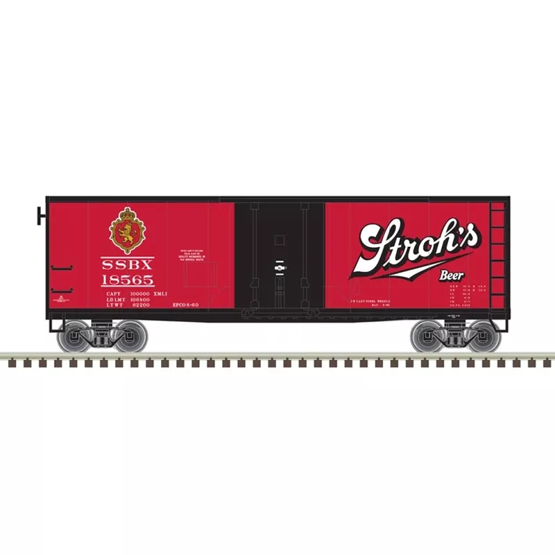 Atlas Trainman 20007255 HO Scale 40' Plug Door Boxcar Stroh's 18577
