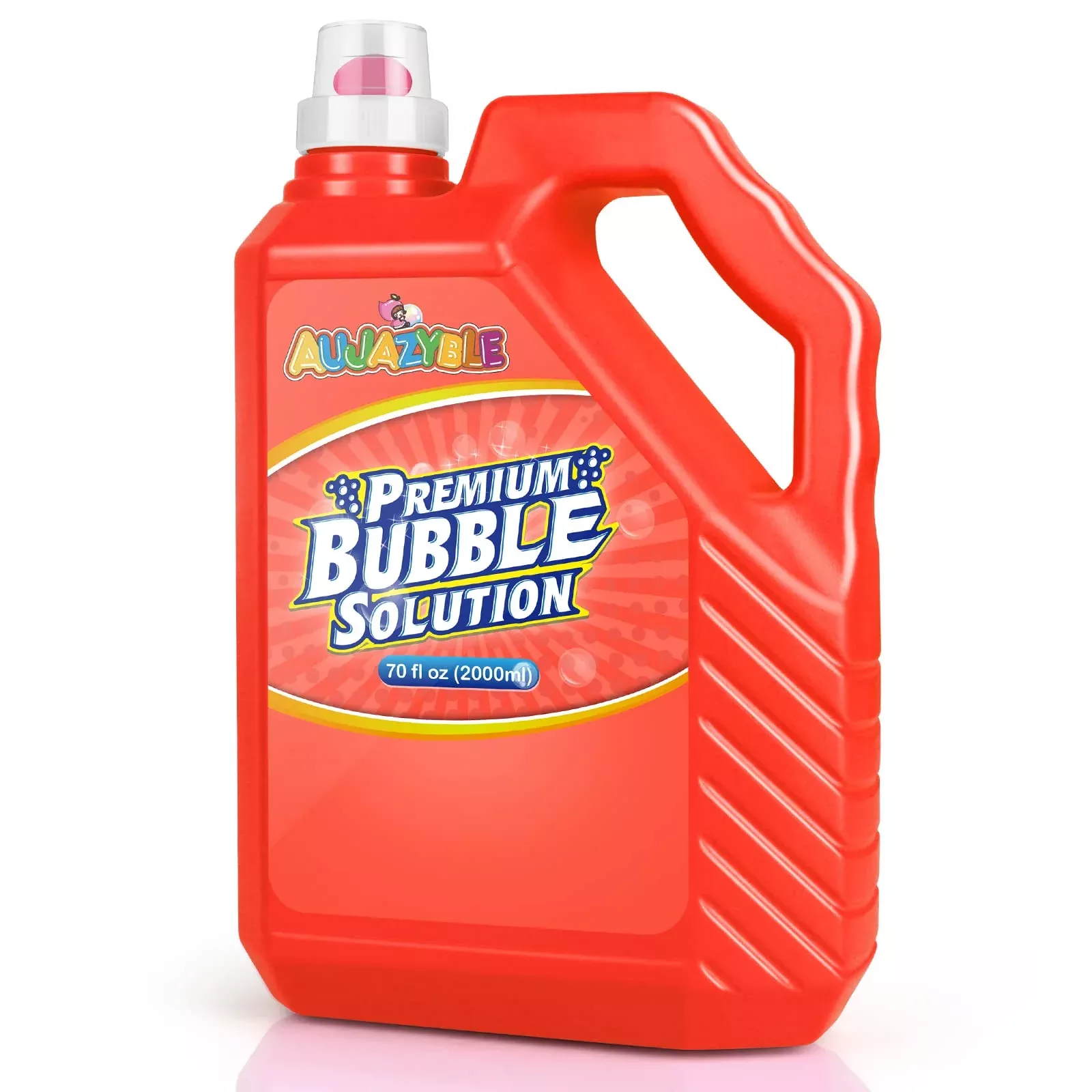 Aujazyble Bubble Solution Refill 70 Ounce Red for Bubble Blowers