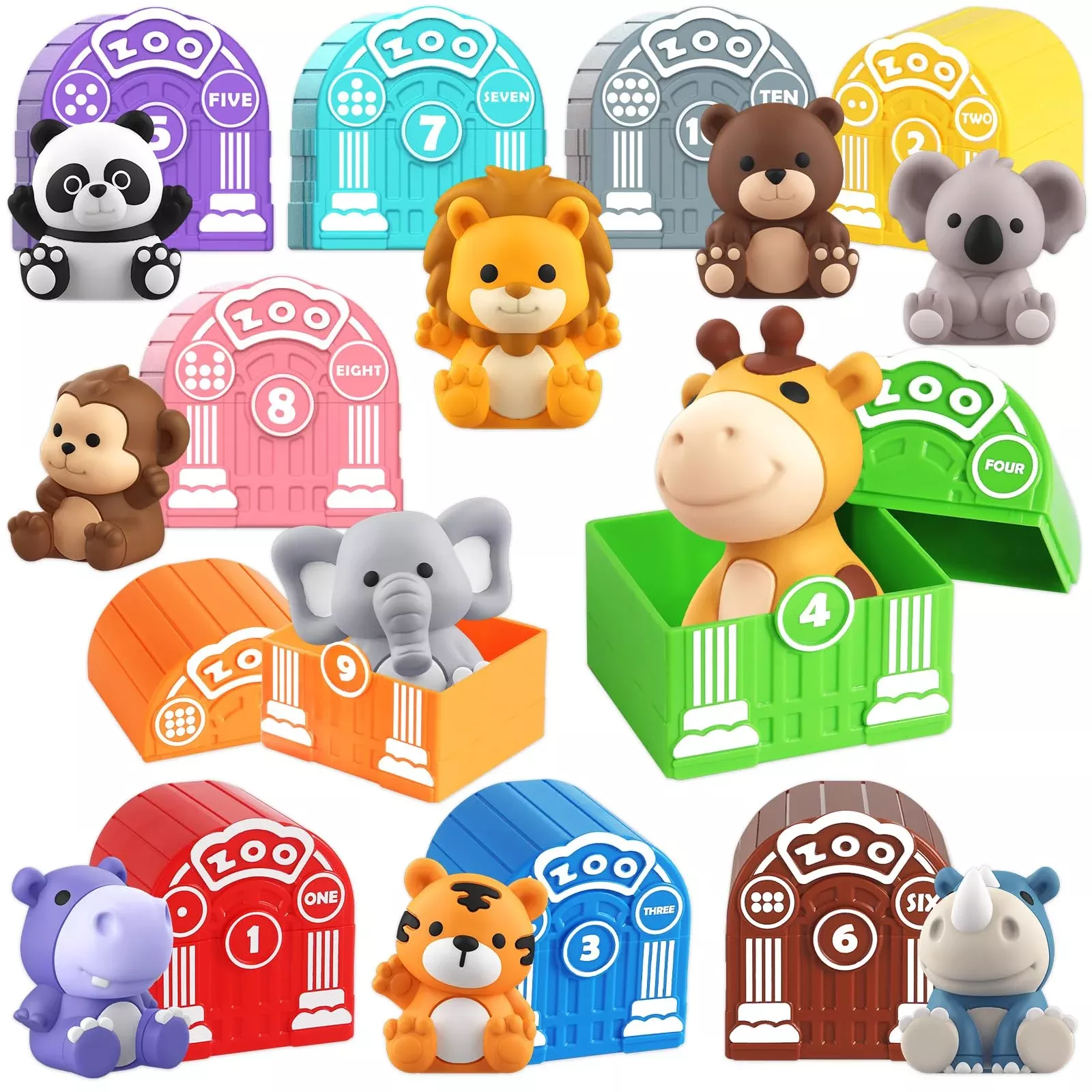 AuroTops Animal Barn Learning Toy for Toddlers 1-3 Years,