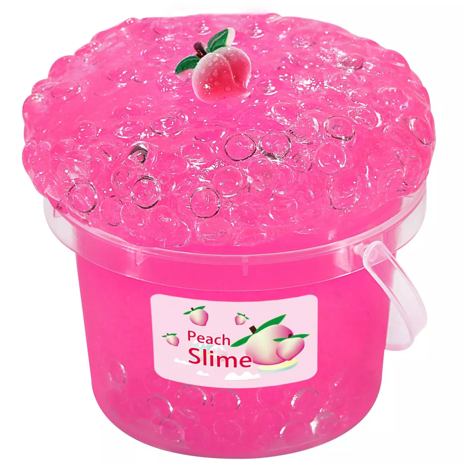 Azeperoy Pink Jelly Cube Glimmer Slime with Add-ins, 3x4