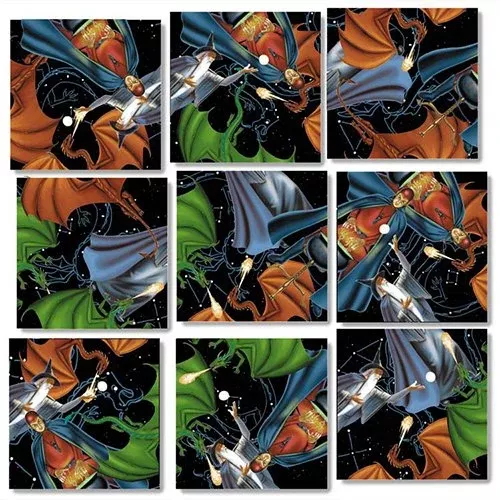 B Dazzle Wizard & Dragons Scramble Squares 9 Piece Puzzle