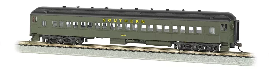 Bachmann 13706 HO Scale 72' Heavyweight Coach Southern 1050 with Lighted Interior