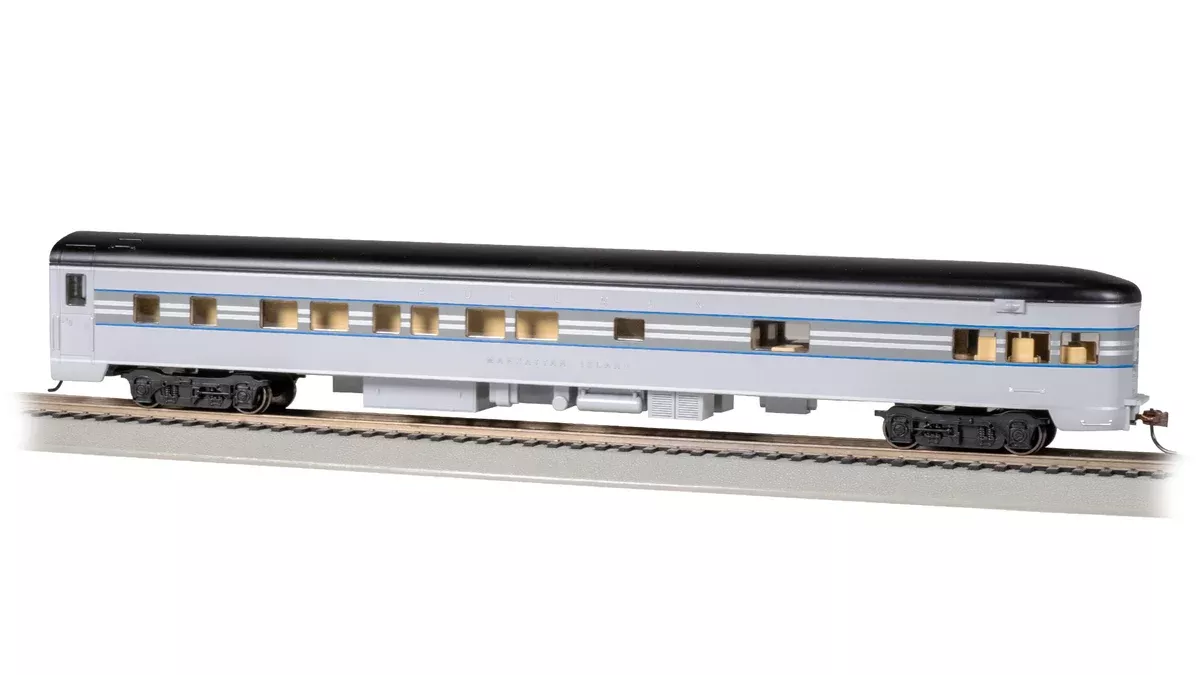 Bachmann 14313 HO Scale 85' Lighted Smooth-side Observation New York Central "Manhattan Island"