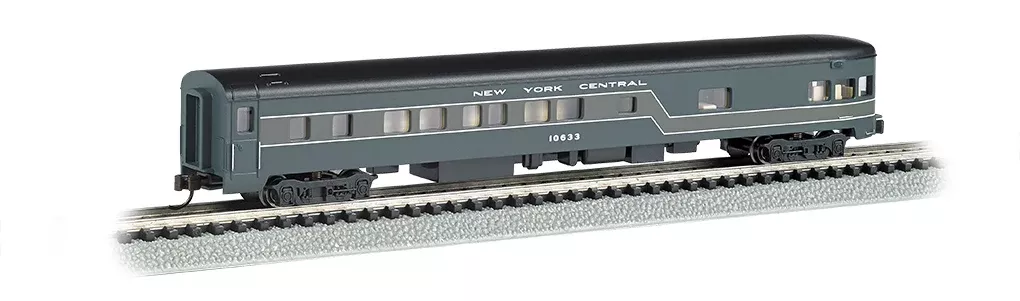 Bachmann 14355 N Scale 85' Lighted Smooth-side Observation New York Central NYC