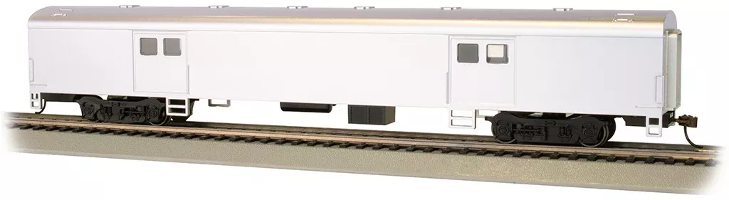 Bachmann 14405 HO Scale 72' Smooth-Side Baggage Car Aluminum Unlettered