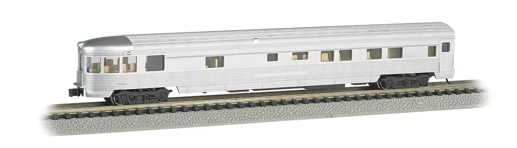 Bachmann 14554 N Scale 85' Lighted Fluted Observation Passenger Car - Unlettered