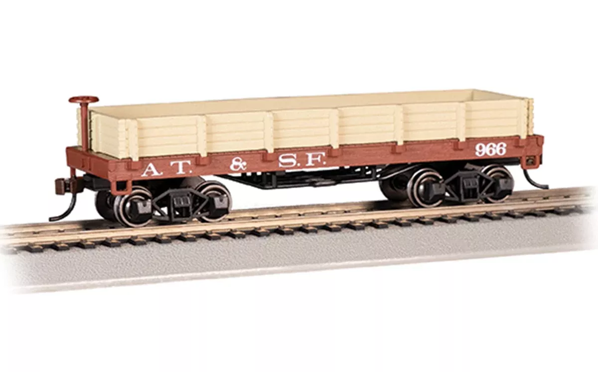 Bachmann 15401 HO Scale Old-Time Gondola Santa Fe ATSF 966
