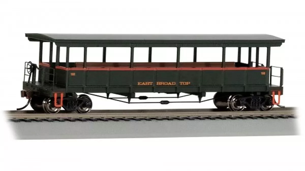 Bachmann 17401 HO Scale Open Excursion Car East Broad Top EBT 168