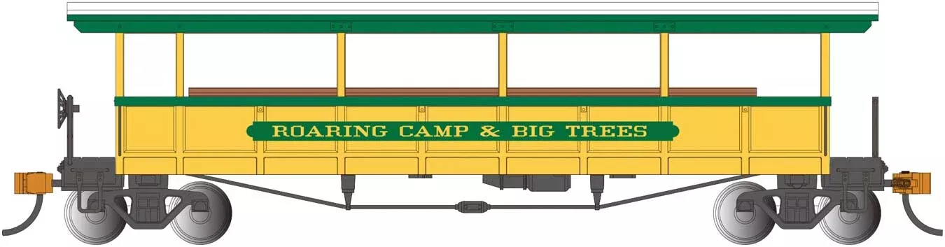 Bachmann 17402 HO Scale Open Excursion Car Roaring Camp & Big Trees