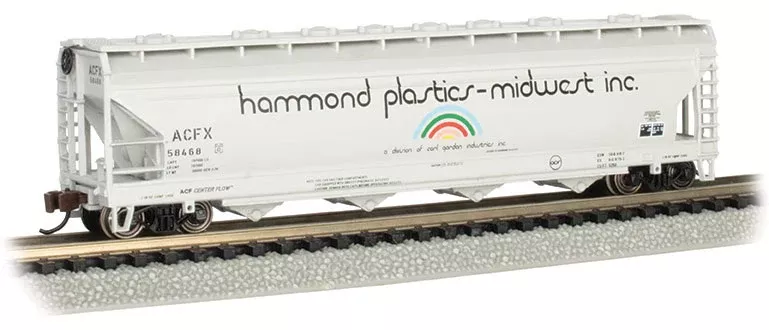 Bachmann 17563 N Scale 56' ACF Covered Hopper Hammond Plastics ACFX 58468