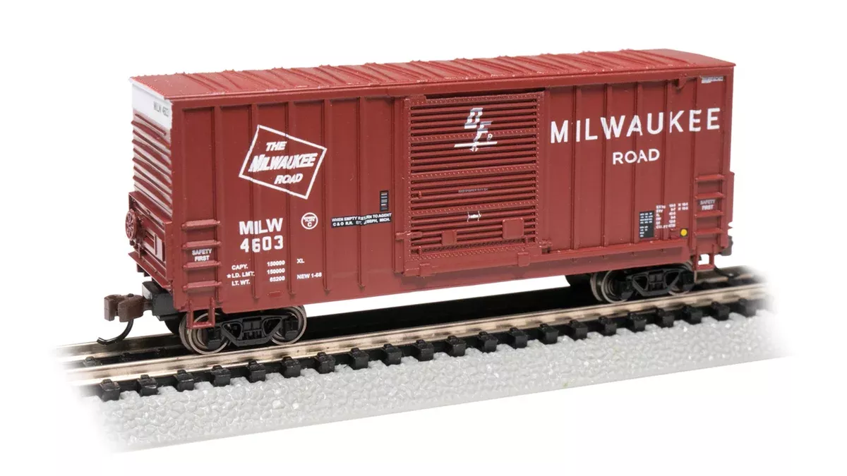 Bachmann 18255 N Scale Hi-Cube Boxcar Milwaukee Road MILW 4603