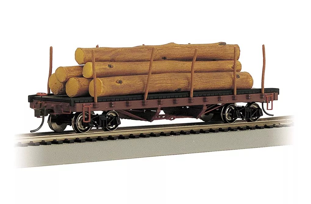 Bachmann 18332 HO Scale ACF Log Car with Log Load - 1906-1935