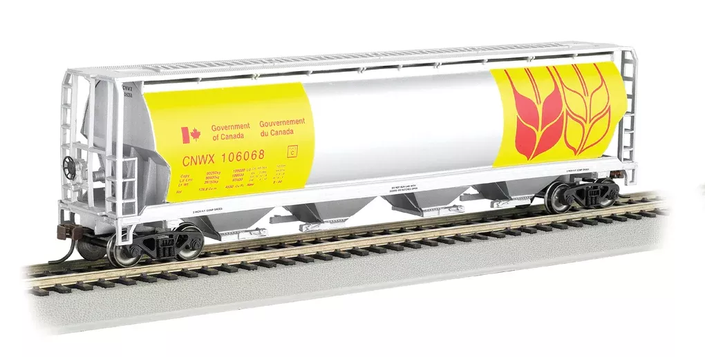 Bachmann 19136 HO Scale 4 Bay Covered Hopper Government of Canada CNWX