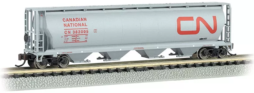 Bachmann 19163 N Scale 4 Bay Covered Hopper Canadian National CN