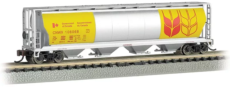 Bachmann 19184 N Scale 4 Bay Covered Hopper Government of Canada CNWX