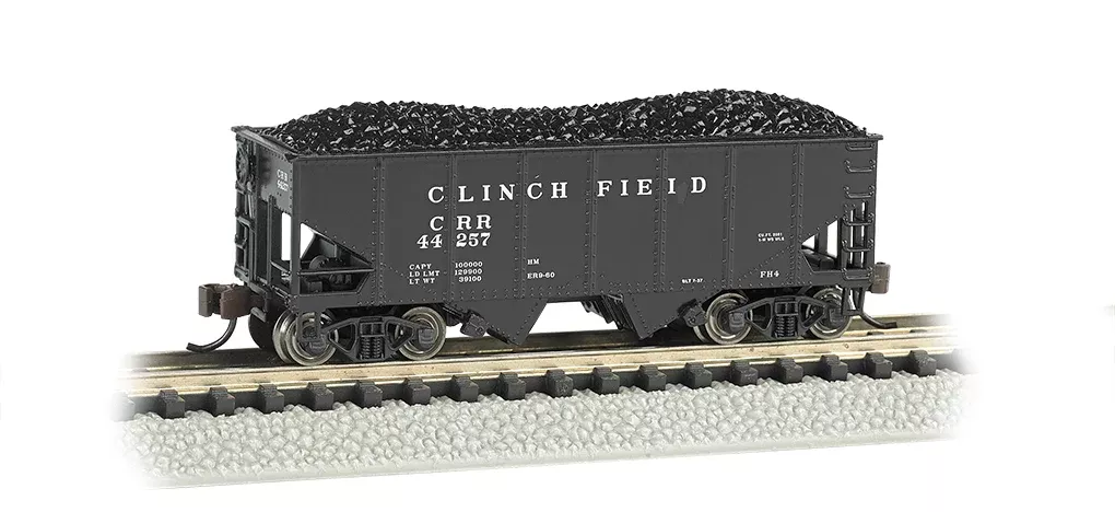 Bachmann 19554 N Scale 55 Ton 2 Bay Hopper Clinchfield CRR