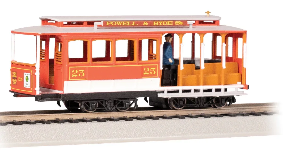 Bachmann 60529 HO Scale Cable Car - Red and Gray