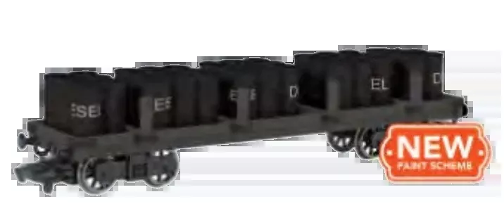 Bachmann 77416 HO Scale Thomas & Friends Flat Wagon with Diesel Fuel Load