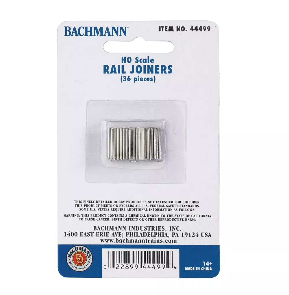 Bachmann HO Scale 44499 Code 100 Rail Joiners (36 Pack)