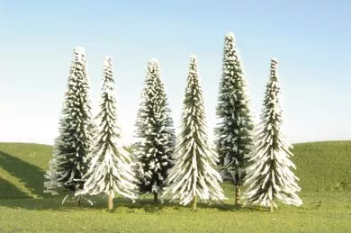 Bachmann SceneScapes 32202 8”-10” Pine Trees with Snow (3 Pack)