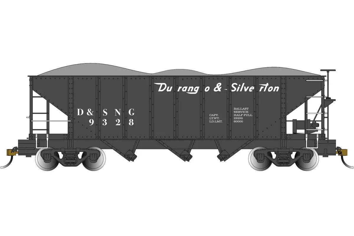 Bachmann Spectrum 26572 On30 Scale 3 Bay Open Hopper Durango & Silverton 9328