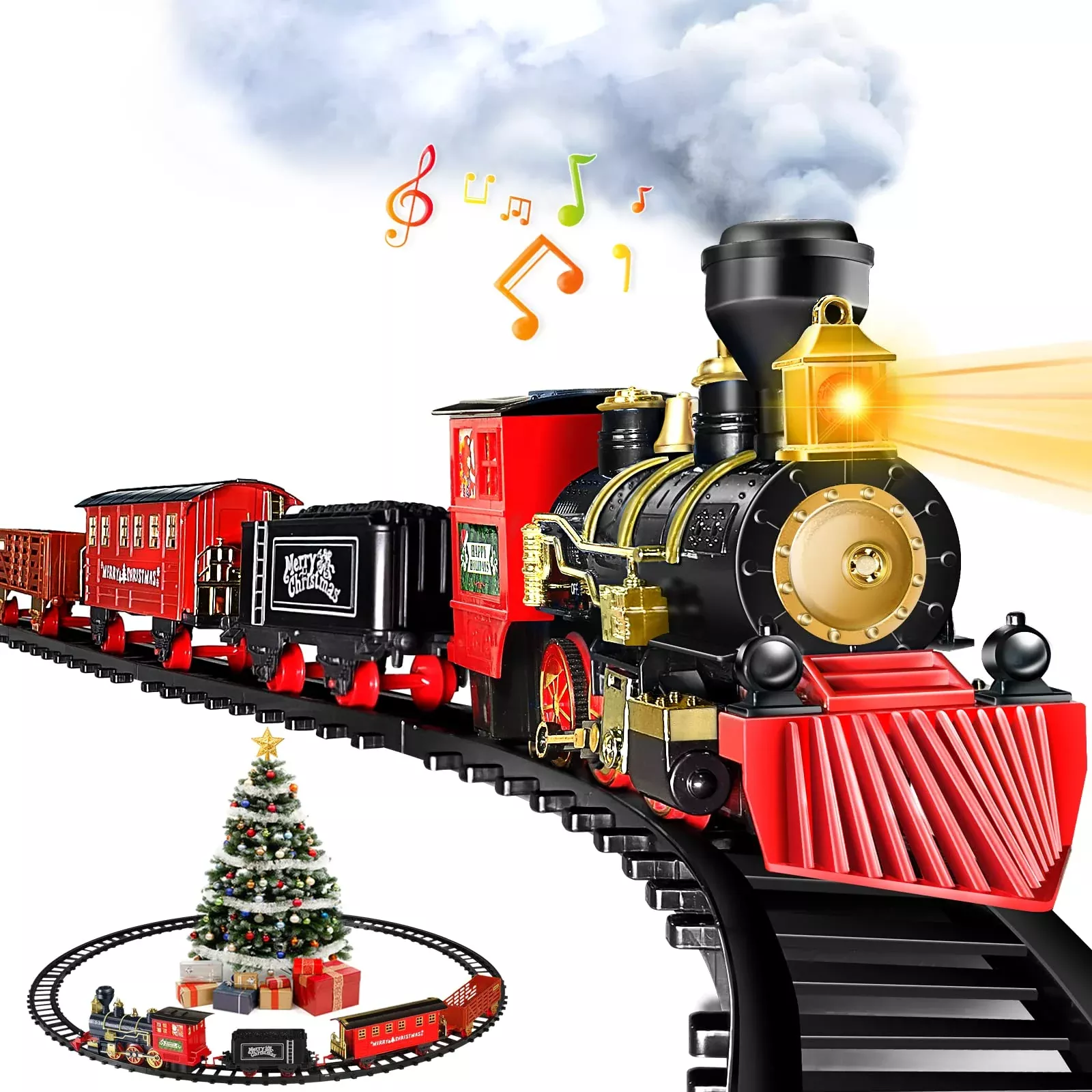 BainGesk Electric Train Set for Kids, 55'' x 35'', Gray